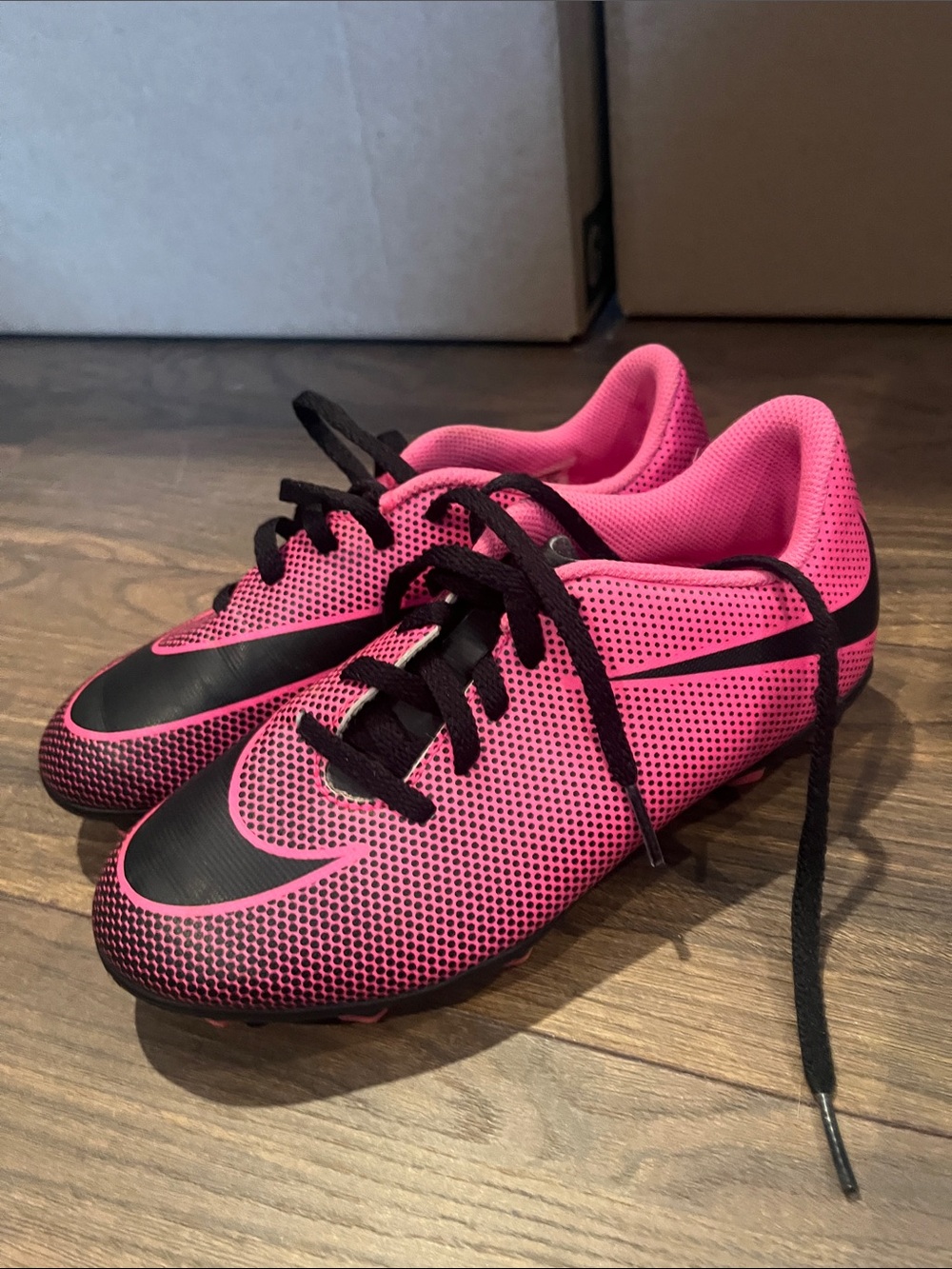 Nike Women’s Pink and Black Soccer Cleats